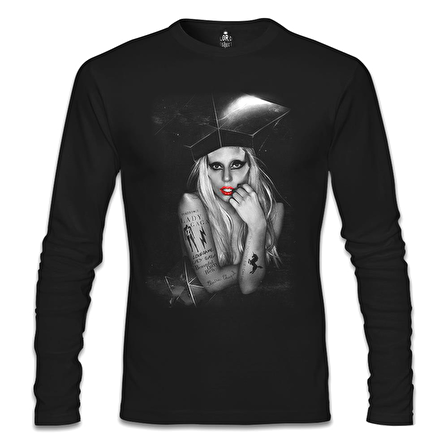 Lady Gaga Siyah Erkek Sweatshirt