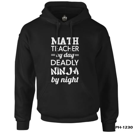 Math Teacher by Day Öğretmenler Günü Siyah Erkek Fermuarsız Kapşonlu
