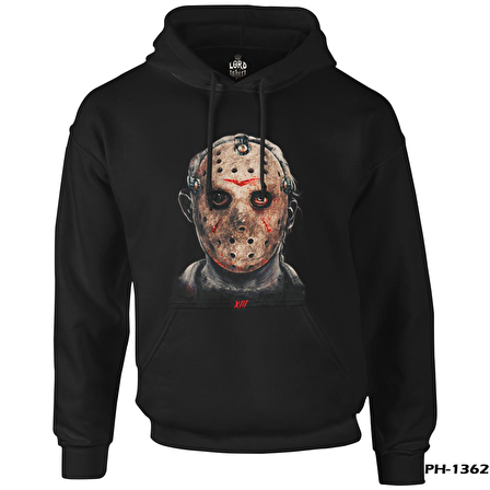 Friday the 13 - Jason Voorhees Siyah Erkek Fermuarsız Kapşonlu