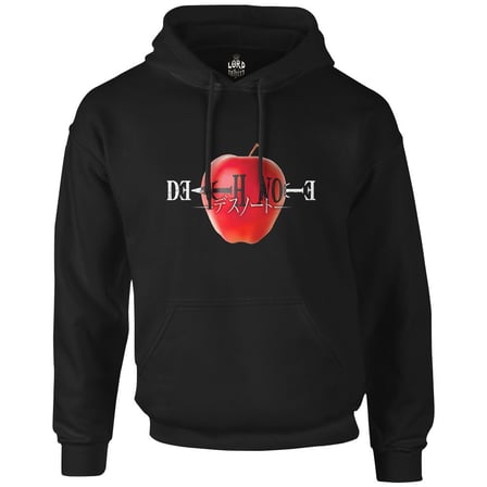 Death Note - The Apple Siyah Erkek Fermuarsız Kapşonlu