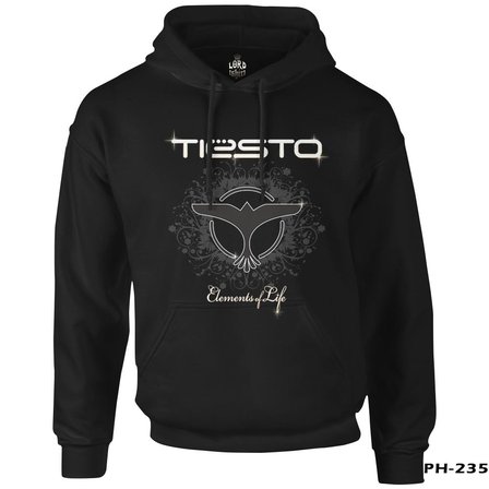 Dj Tiesto - Elements of Life Siyah Erkek Fermuarsız Kapşonlu