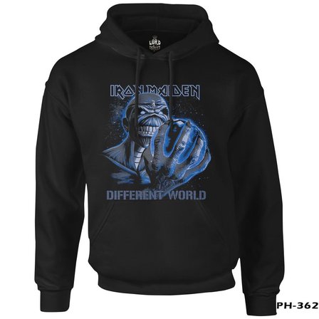 Iron Maiden - Different World Siyah Erkek Fermuarsız Kapşonlu