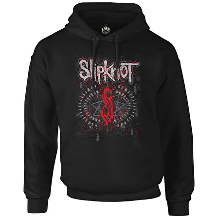 Slipknot - Logo Siyah Erkek Fermuarsız Kapşonlu