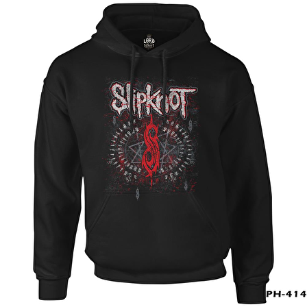 Slipknot - Logo Siyah Erkek Fermuarsız Kapşonlu