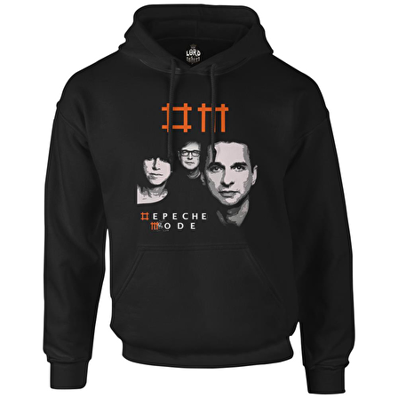 Depeche Mode Siyah Erkek Fermuarsız Kapşonlu