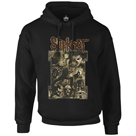 Slipknot Siyah Erkek Fermuarsız Kapşonlu
