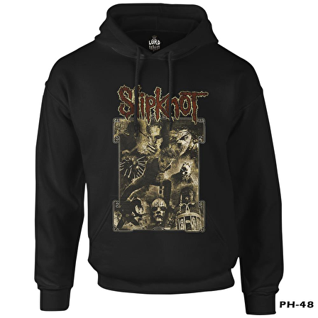 Slipknot Siyah Erkek Fermuarsız Kapşonlu