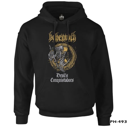 Behemoth - Devil's Conquistadors  Siyah Erkek Fermuarsız Kapşonlu