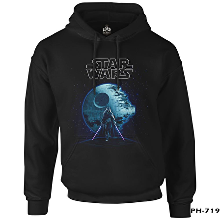 Star Wars - The Force Awakens 6 Siyah Erkek Fermuarsız Kapşonlu