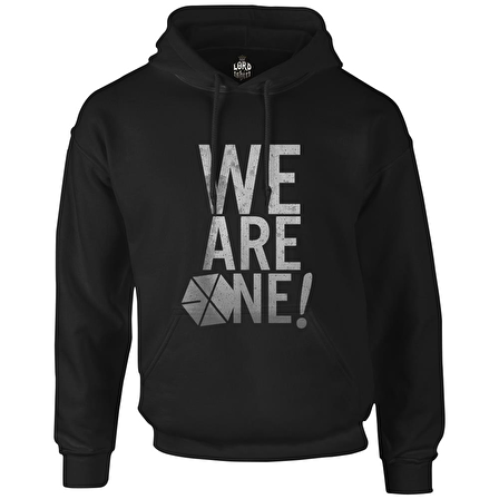 EXO - We are One Siyah Erkek Fermuarsız Kapşonlu