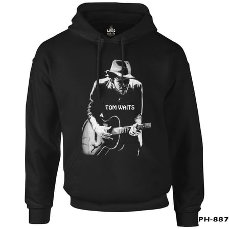 Tom Waits Siyah Erkek Fermuarsız Kapşonlu