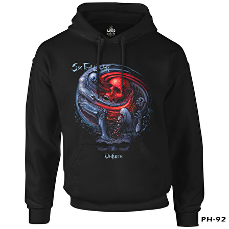 Six Feet Under - Unborn Siyah Erkek Fermuarsız Kapşonlu