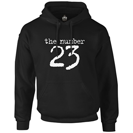 The Number 23 Siyah Erkek Fermuarsız Kapşonlu