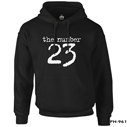 The Number 23 Siyah Erkek Fermuarsız Kapşonlu