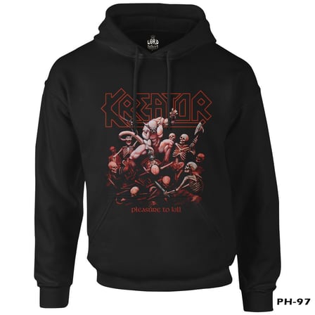 Kreator - Pleasure to Kill Siyah Erkek Fermuarsız Kapşonlu