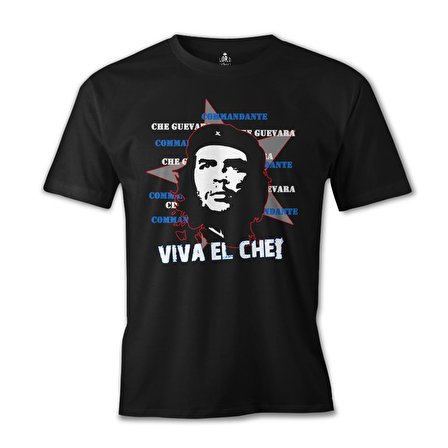 Che Guevara - Viva Siyah Erkek Tshirt