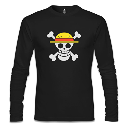 One Piece - Logo Siyah Erkek Sweatshirt