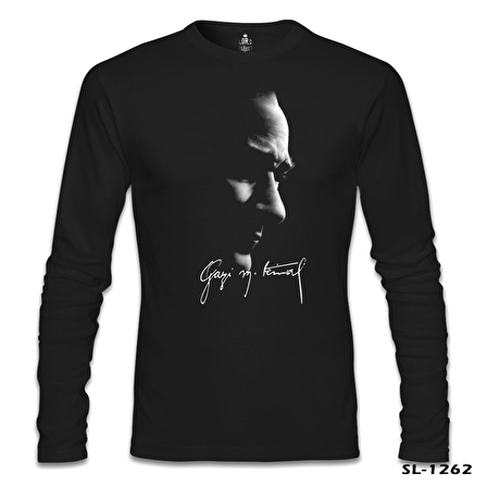 Atatürk - Gazi İmza Siyah Erkek Sweatshirt