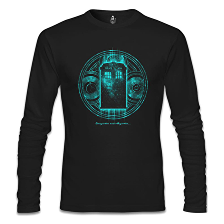 Doctor Who - Anywhere Siyah Erkek Sweatshirt