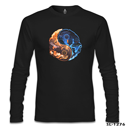 Counter Strike - Yin Siyah Erkek Sweatshirt