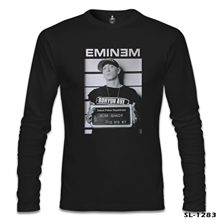 Eminem - Detroit Siyah Erkek Sweatshirt