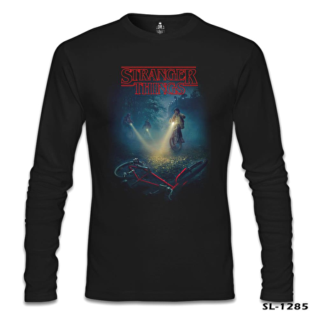 Stranger Things - Bicycle Siyah Erkek Sweatshirt