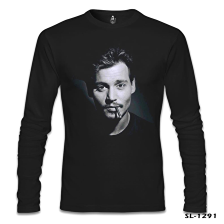 Johnny Depp Siyah Erkek Sweatshirt