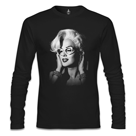 Marilyn Monroe Siyah Erkek Sweatshirt