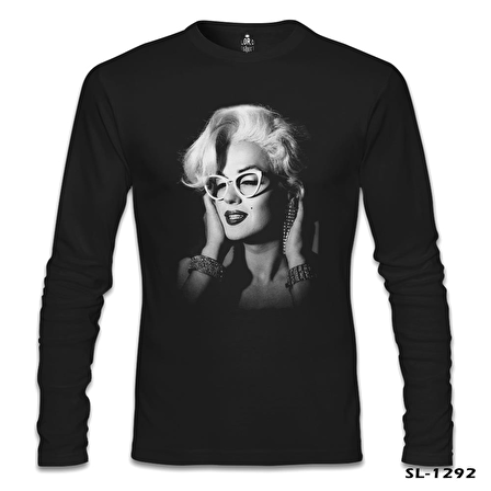 Marilyn Monroe Siyah Erkek Sweatshirt