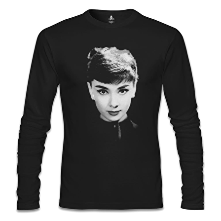 Audrey Hepburn Siyah Erkek Sweatshirt