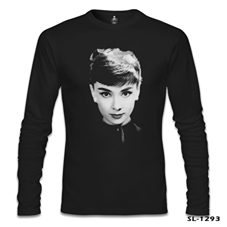 Audrey Hepburn Siyah Erkek Sweatshirt