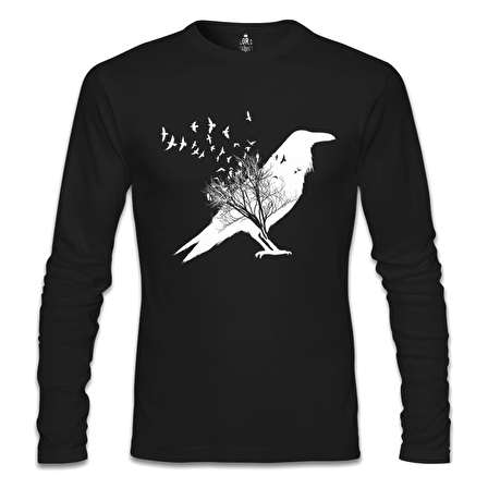 Crows in Tales Siyah Erkek Sweatshirt
