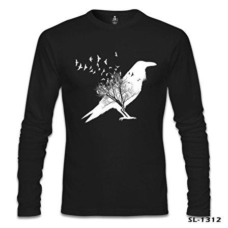 Crows in Tales Siyah Erkek Sweatshirt