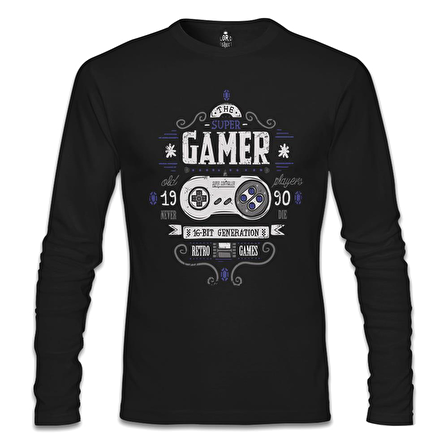 Oyun - 1990 Players Siyah Erkek Sweatshirt