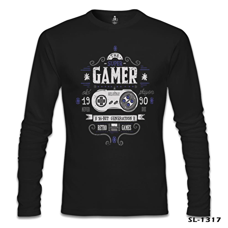 Oyun - 1990 Players Siyah Erkek Sweatshirt