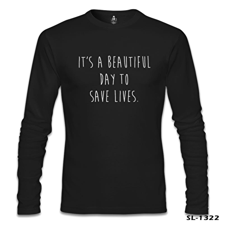 Grey's Anatomy - Save Lives Siyah Erkek Sweatshirt