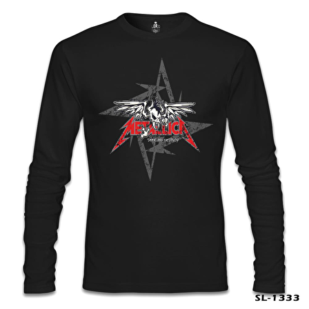 Metallica - Seek and Destroy Logo Siyah Erkek Sweatshirt