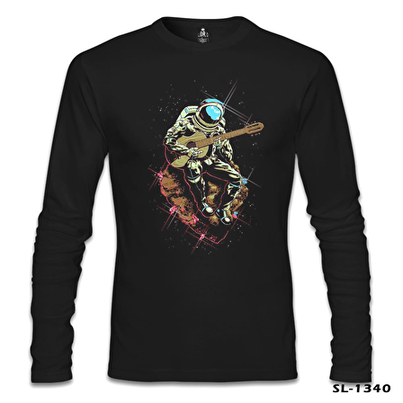Notes in Space Siyah Erkek Sweatshirt