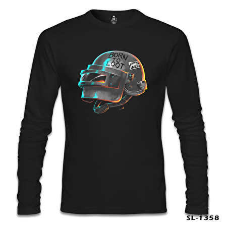 PUBG - Loot Siyah Erkek Sweatshirt