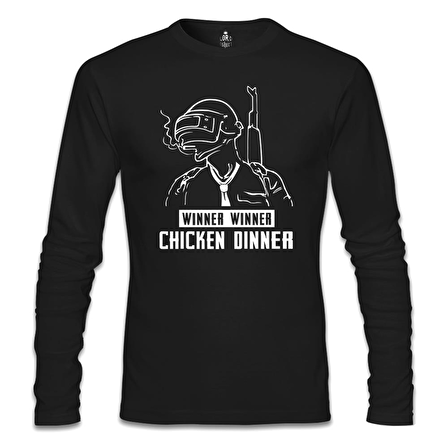 PUBG - Winner Winner Siyah Erkek Sweatshirt