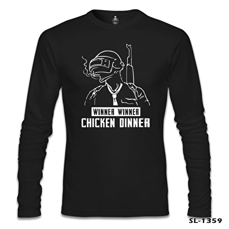 PUBG - Winner Winner Siyah Erkek Sweatshirt