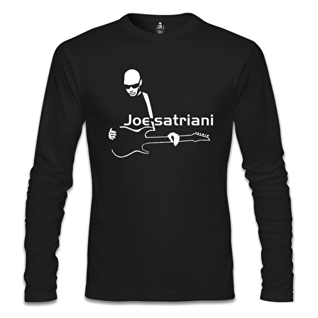 Joe Satriani - Gitar Siyah Erkek Sweatshirt