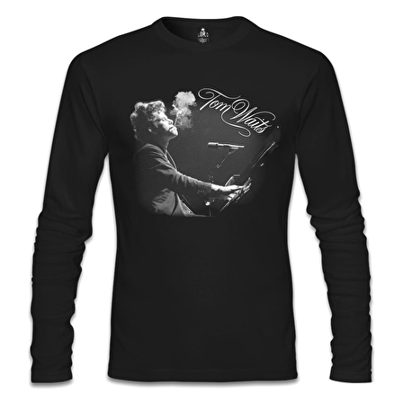 Tom Waits - Phone Call Siyah Erkek Sweatshirt