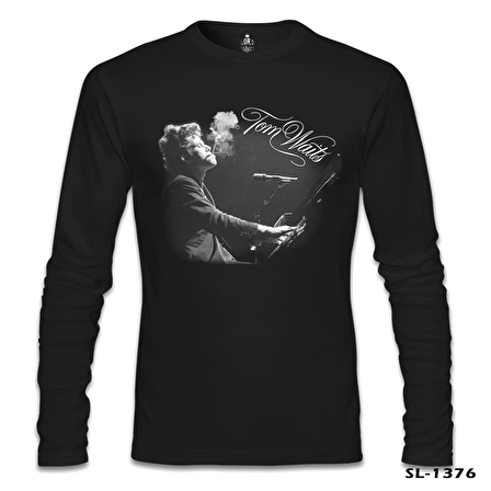 Tom Waits - Phone Call Siyah Erkek Sweatshirt
