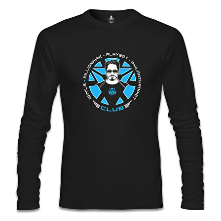 Tony Stark - Club Siyah Erkek Sweatshirt