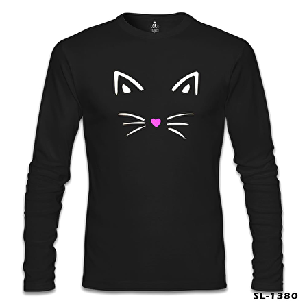 Kedi III Siyah Erkek Sweatshirt