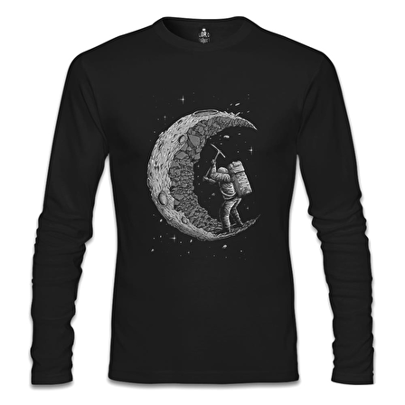 Space - Construction Siyah Erkek Sweatshirt