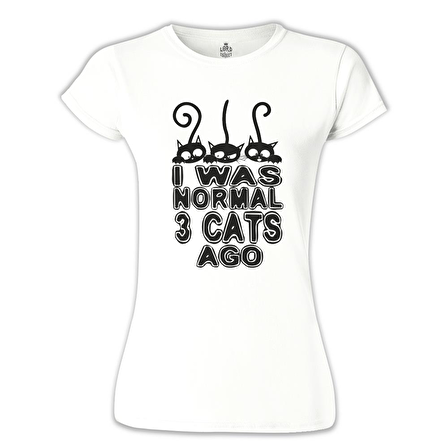 Normal 3 Cats Ago Beyaz Bayan Tshirt