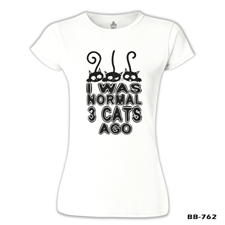 Normal 3 Cats Ago Beyaz Bayan Tshirt