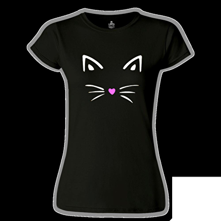 Kedi III Siyah Bayan Tshirt